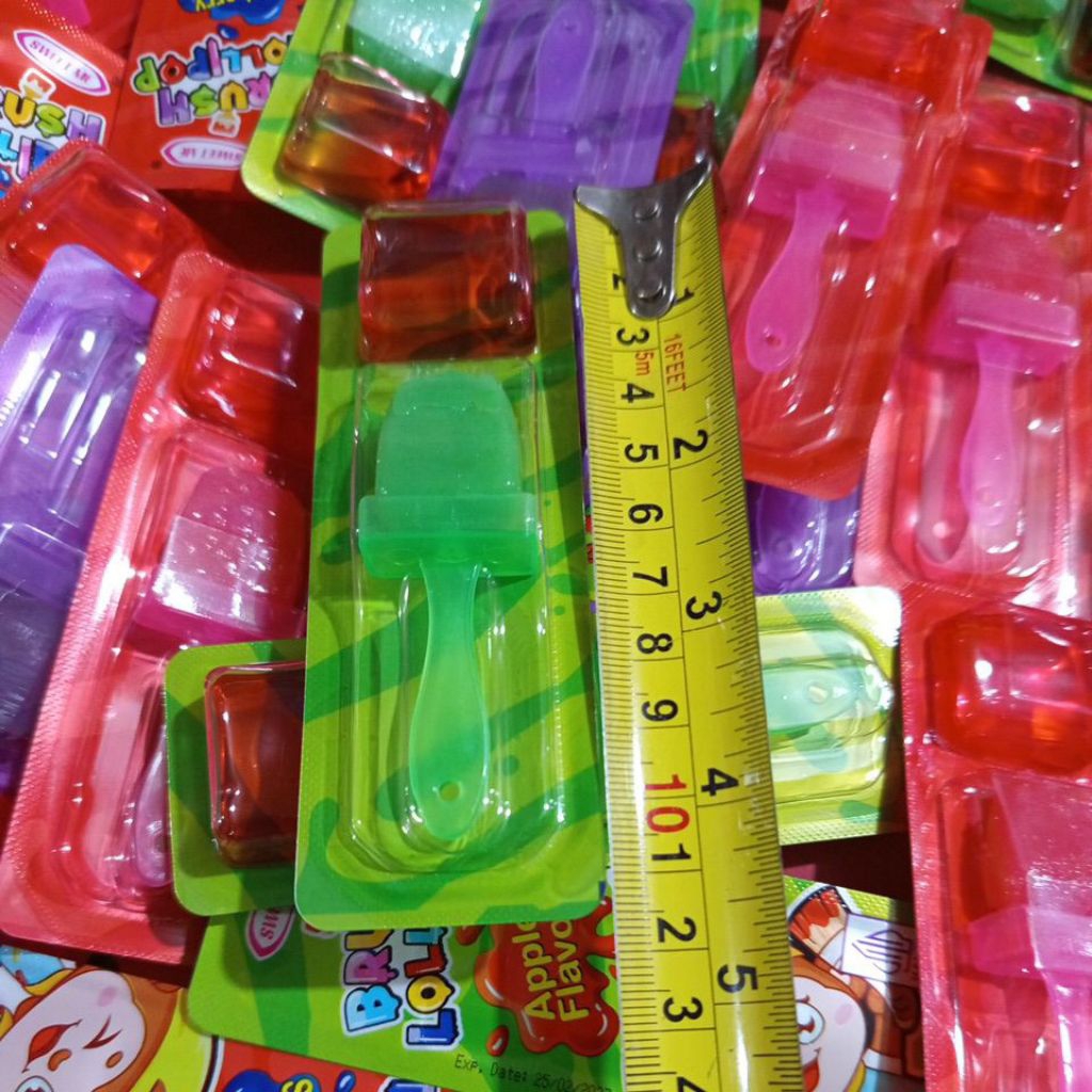 

PERMEN Viral Diimpor Lolipop Bentuk Kuas Cat Selai strobery paket 10 pcs