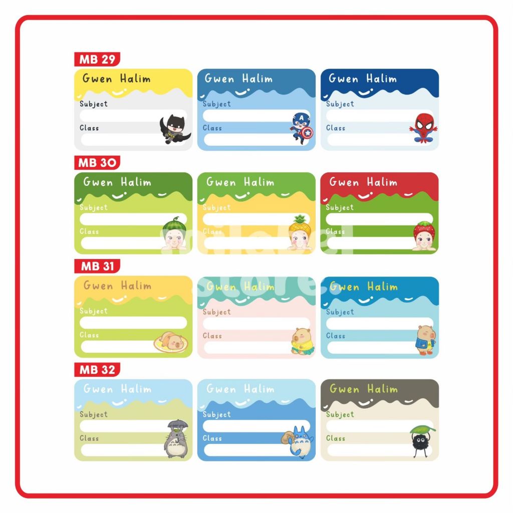 

Ay00! MILABELSTORE - STIKER NAMA MATA PELAJARAN ANAK CUSTOM LABEL BUKU SEKOLAH WATERPROOF CATALOG 2
