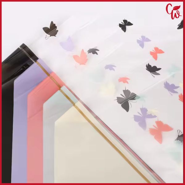 

Kertas Buket Butterfly Cellophane Flower Wrapping Ecer Perlembar KB6125