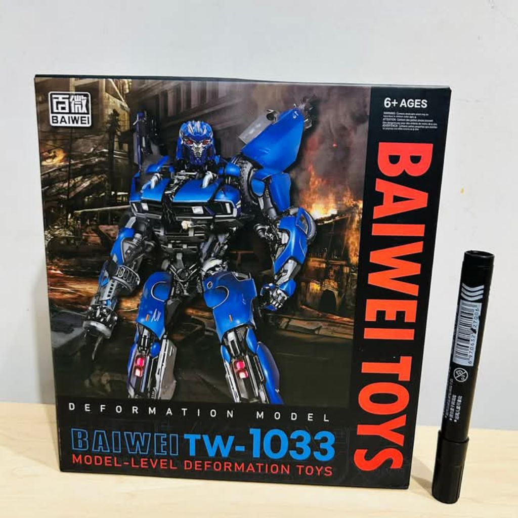 mainan action figure Transformer baiwei TW-1033 dropkick blue warrior KO SS46 bumblebee movie full a