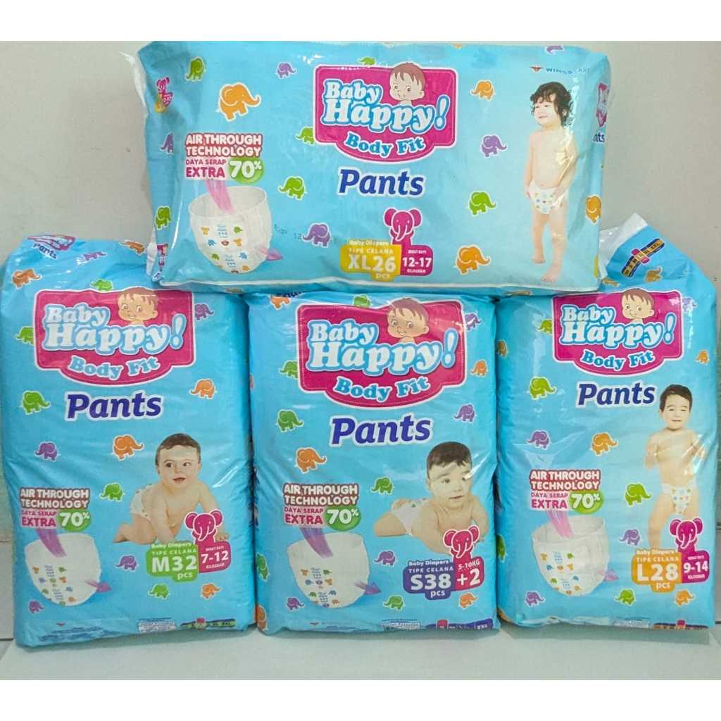 BABY HAPPY PANTS S38  BABY HAPPY PANTS M32 BABY HAPPY PANTS L28 BABY HAPPY PANTS XL26