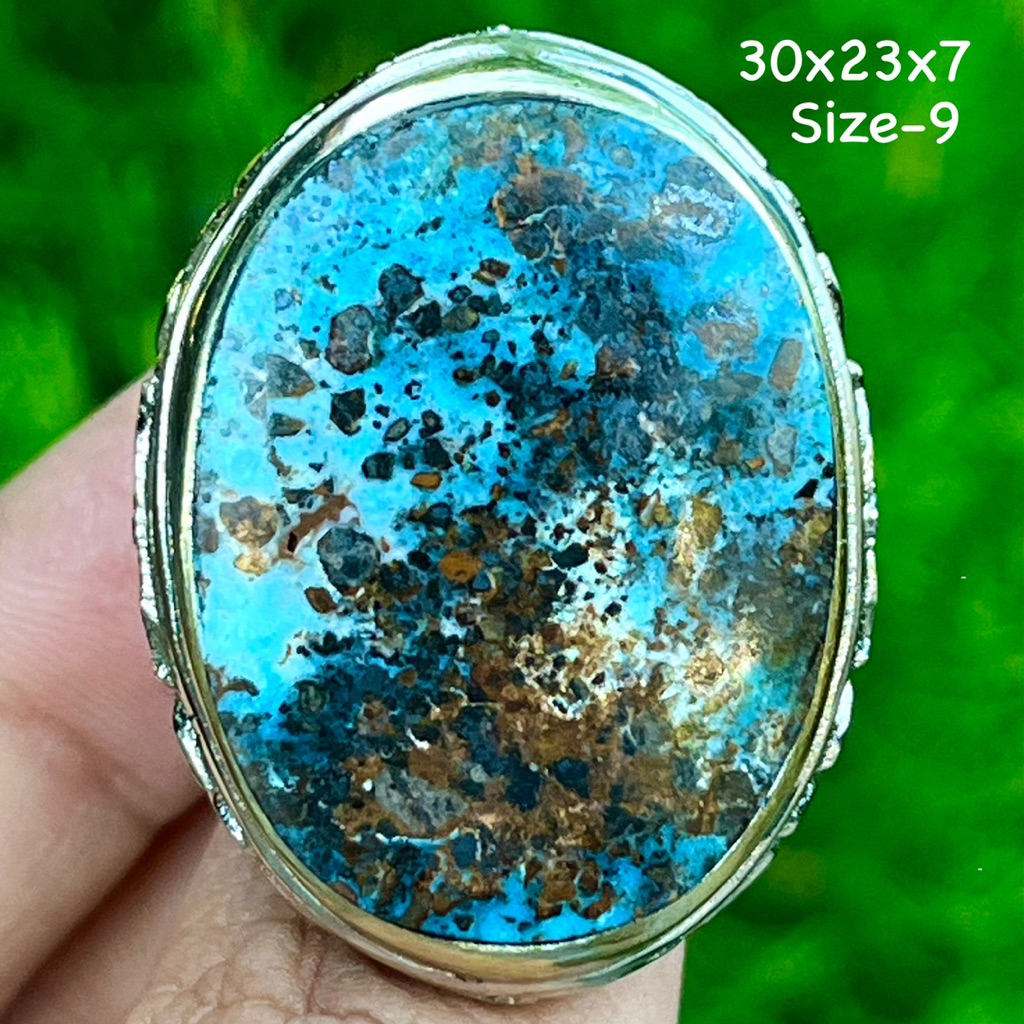 Cincin Batu Akik Natural Pirus Persia Jumbo (Asli Alam)