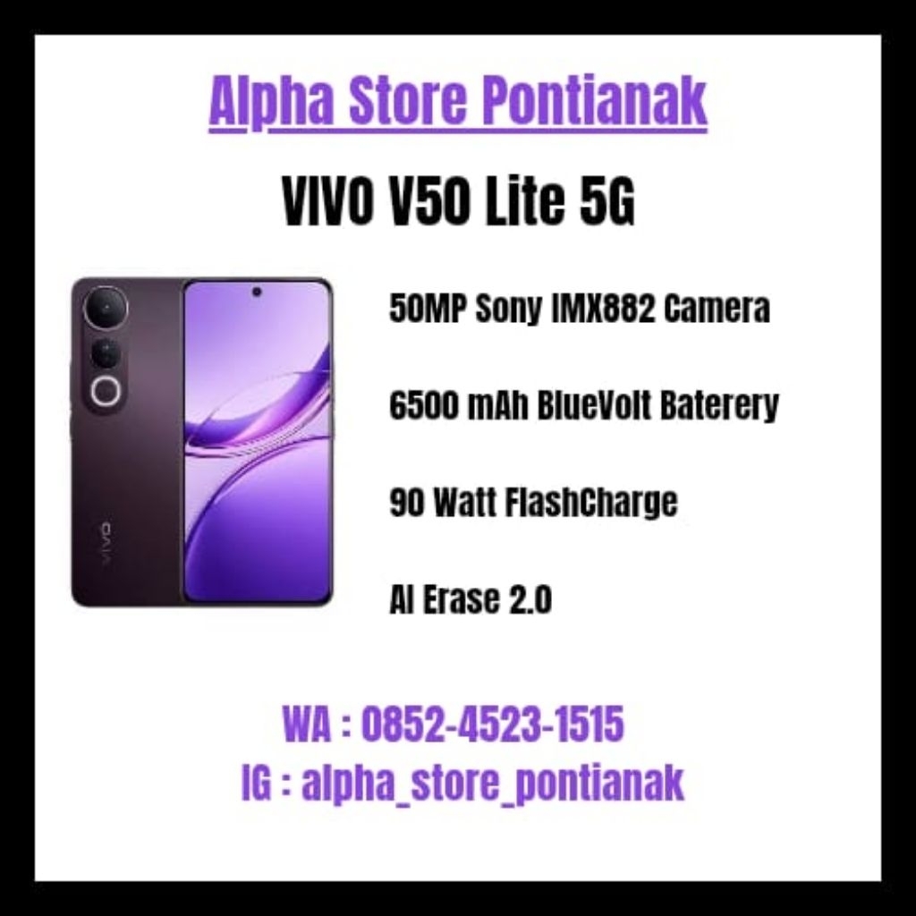 VIVO V50 LITE 5G 12/512GB ORIGINAL GARANSI