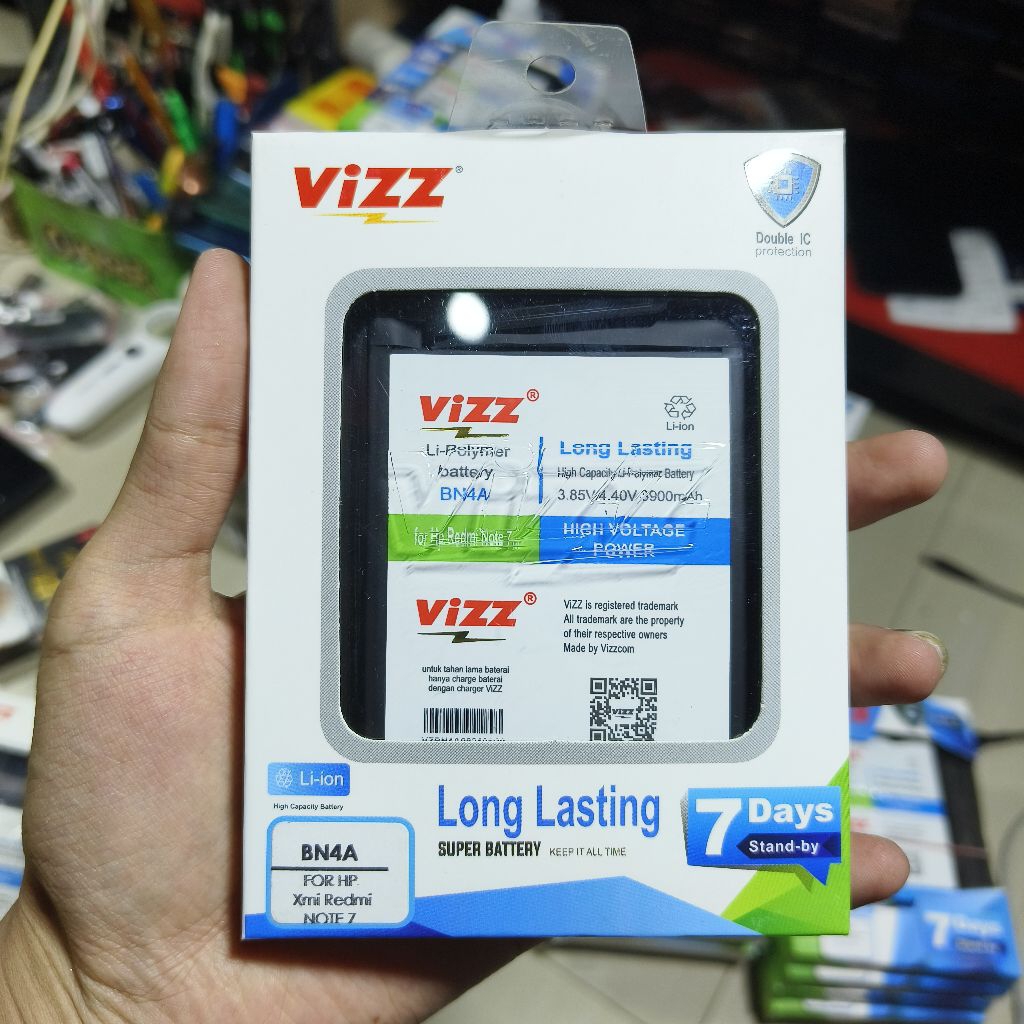 BATERAI VIZZ DOUBLE POWER REDMI NOTE 7 BN4A ORI VIZZ