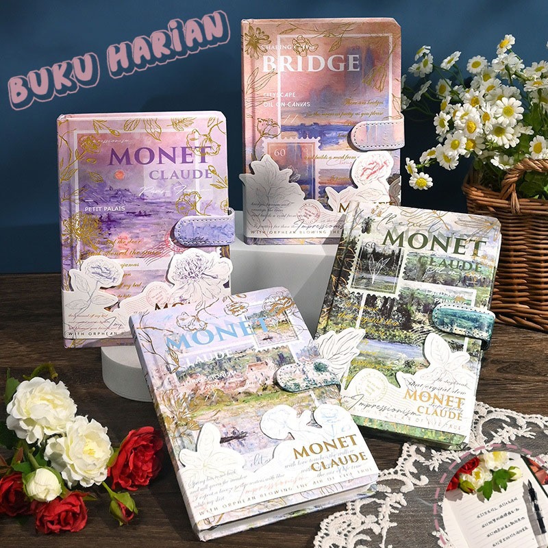 

Nature Pemandangan Journal\VintageHardcoverNotebook\Full Color Buku Diary Lucu Notebook Buku Harian Sastra Lukisan Cat Minyak Buku Catatan Siswa Bergaya Ins