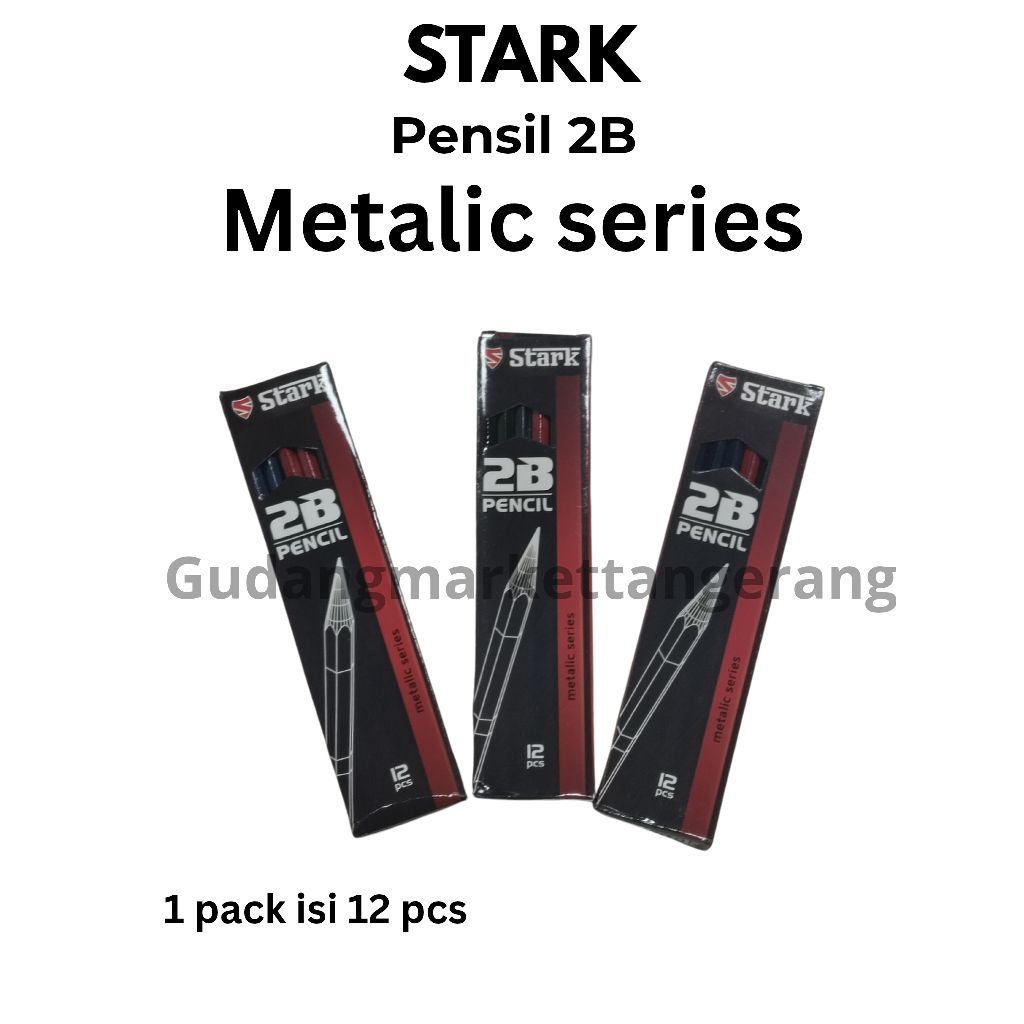 

Pensil 2B Metalic Series 1 pack isi 12 Pcs