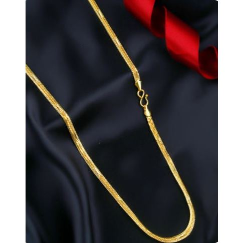 Kalung Belut Gepeng Pria Dan Wanita Berlapis Emas Anti karat