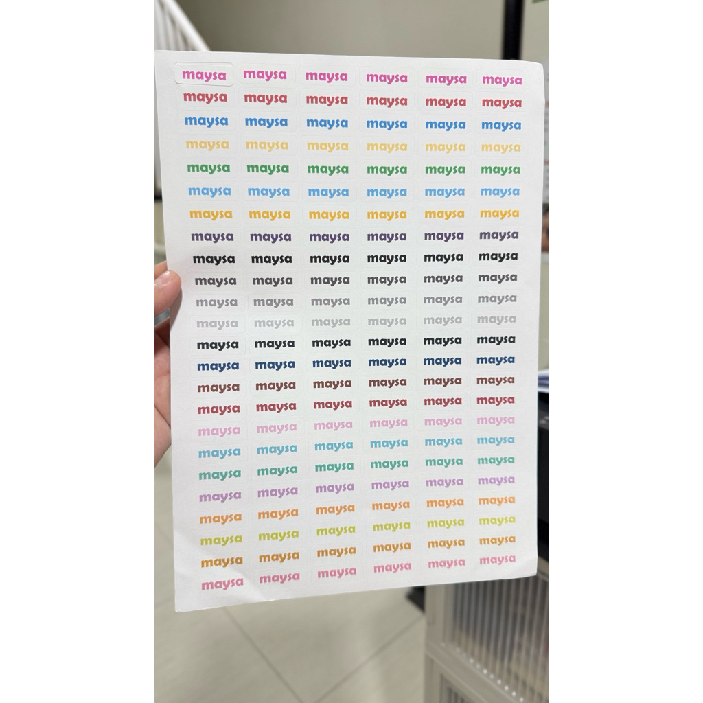 

MDK - Sticker Label Nama custom isi 144