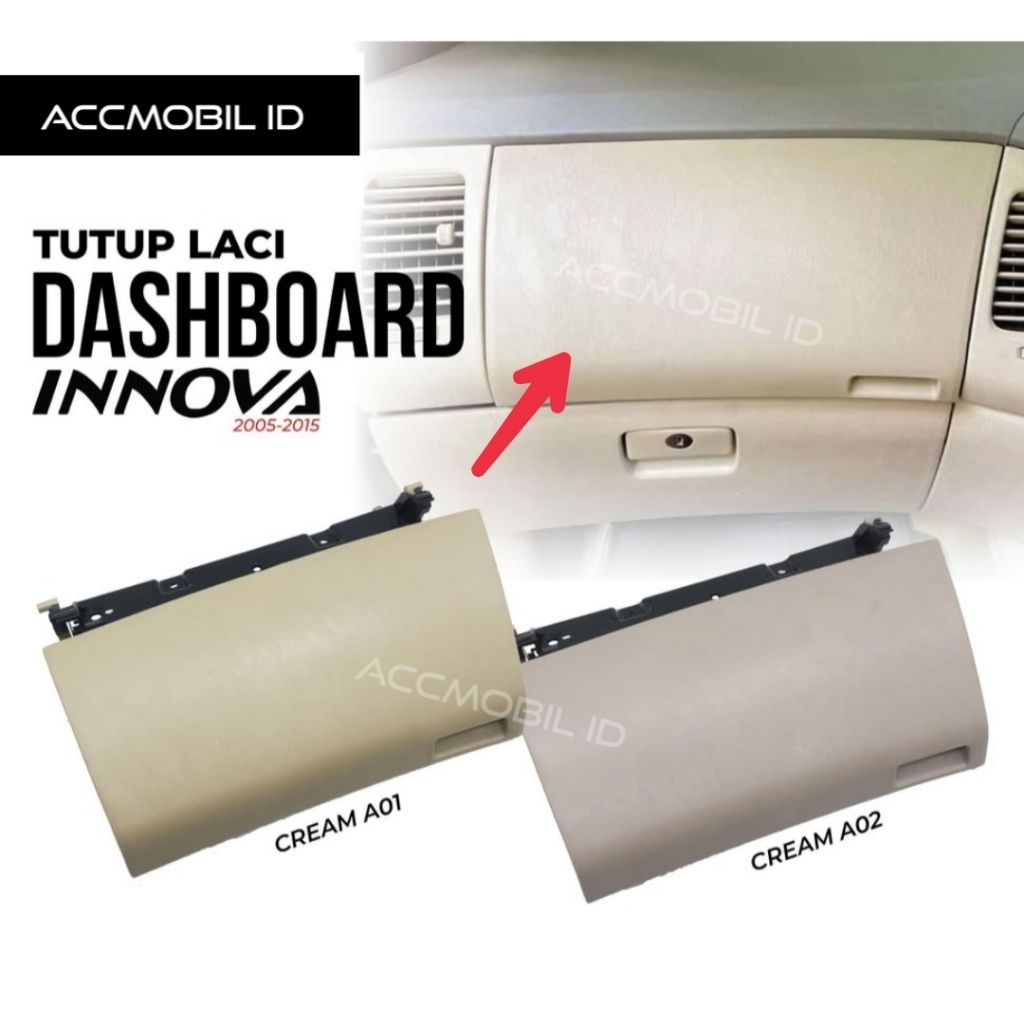 Tutup laci dashboard atas kijang innova lama grand new innova 2005 - 2015