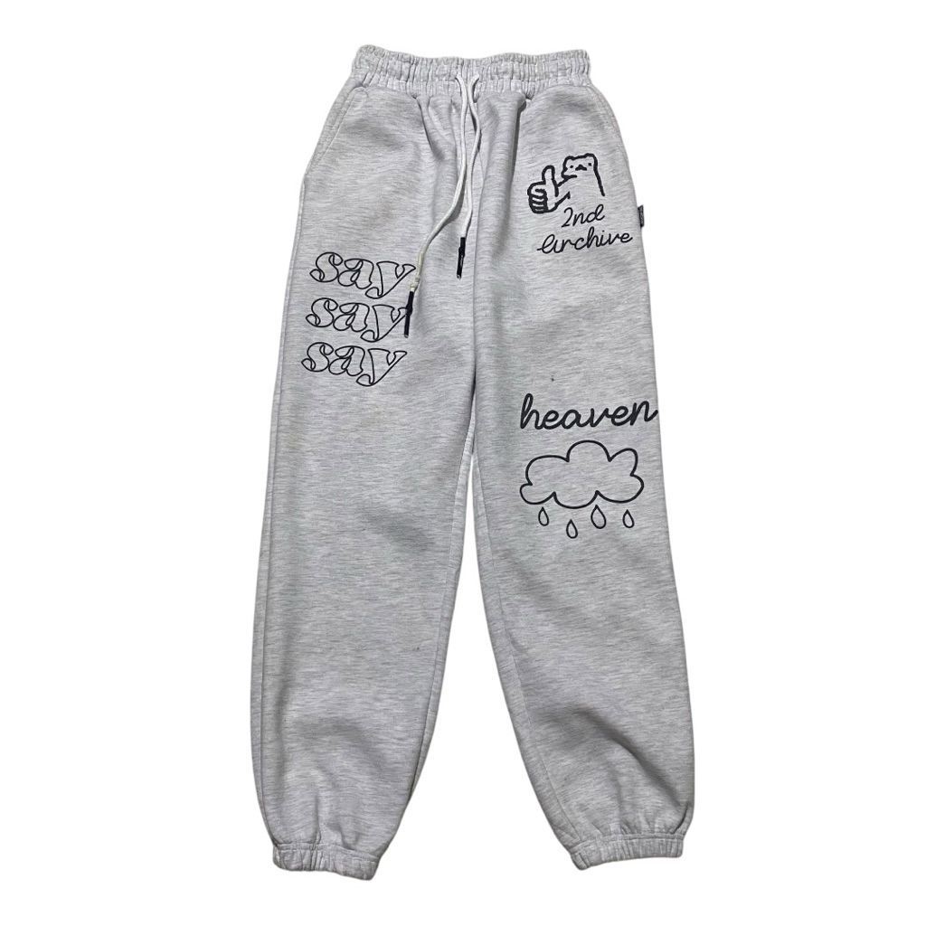 2nd archive say heaven fleece jogger grey longpant