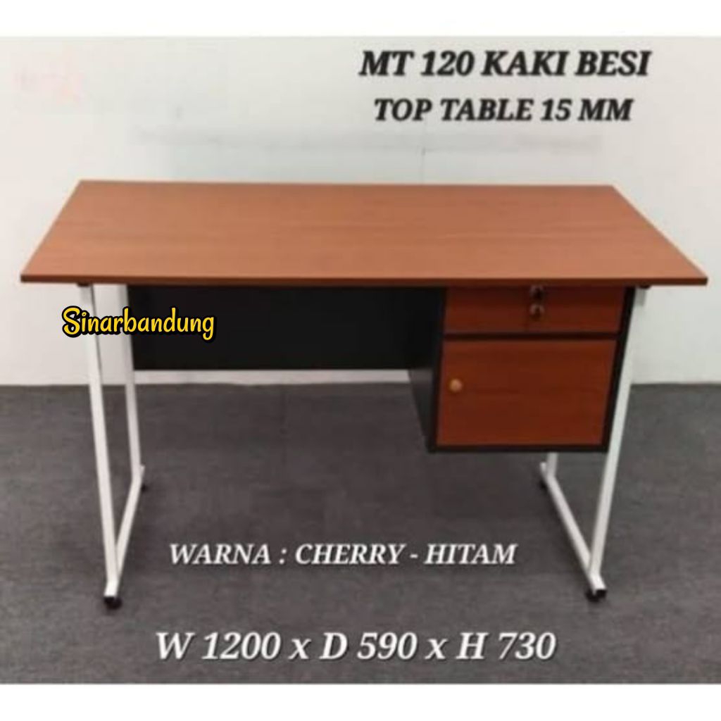 MEJA TULIS KAKI BESI / MEJA KERJA KAKI BESI / MEJA KANTOR MURAH