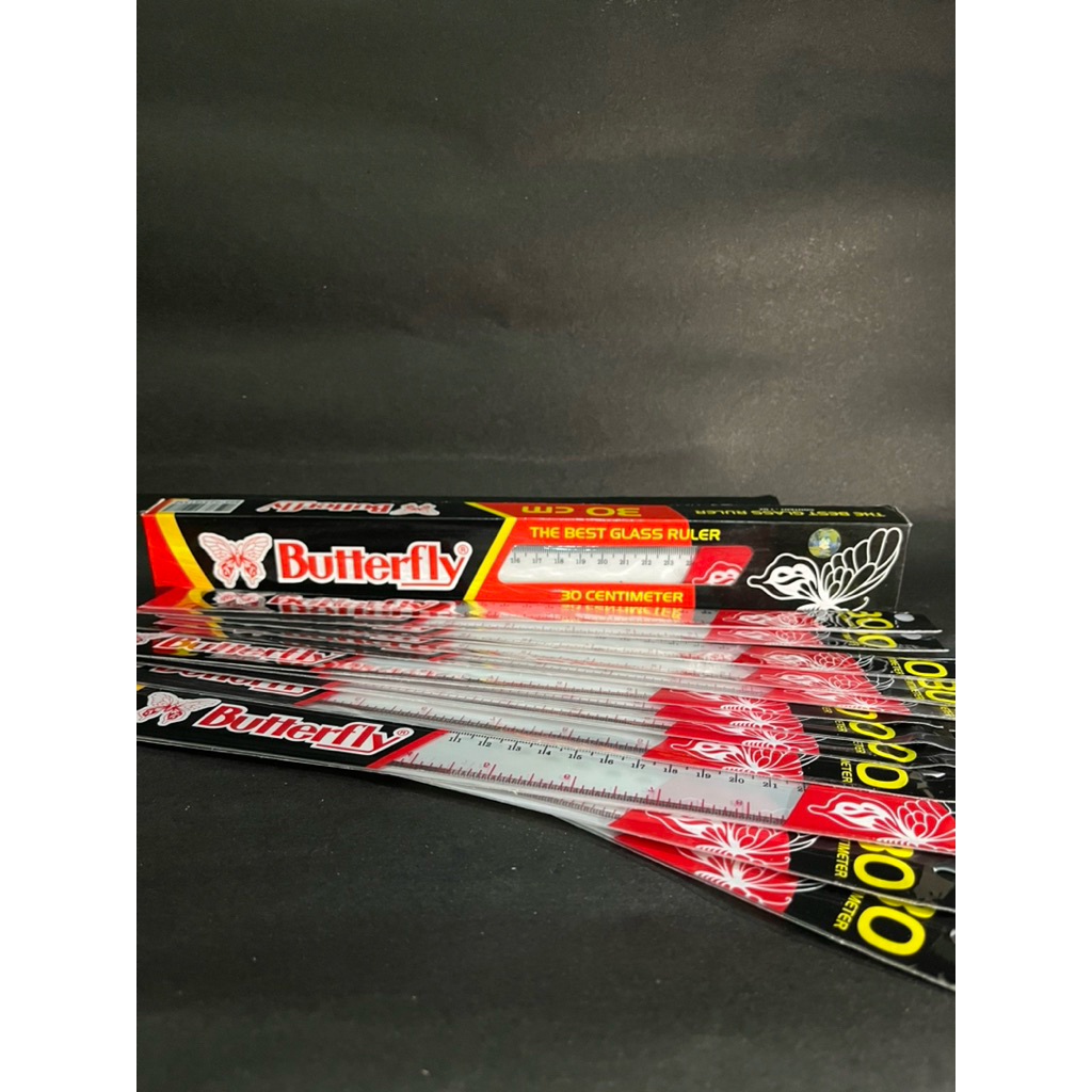 

( 1pcs )Penggaris Plastik Butterfly 30cm – Mistar Ukur Sekolah & Kantor