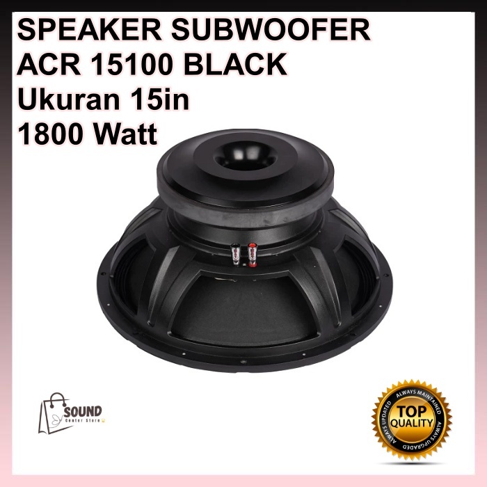 Speaker ACR 15 Inch 15100 Black Subwoofer Speaker ACR 15in Original
