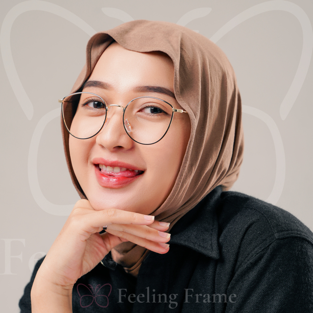 FRAME KACAMATA BULAT SEMI CAT EYE FAIRY SERIES