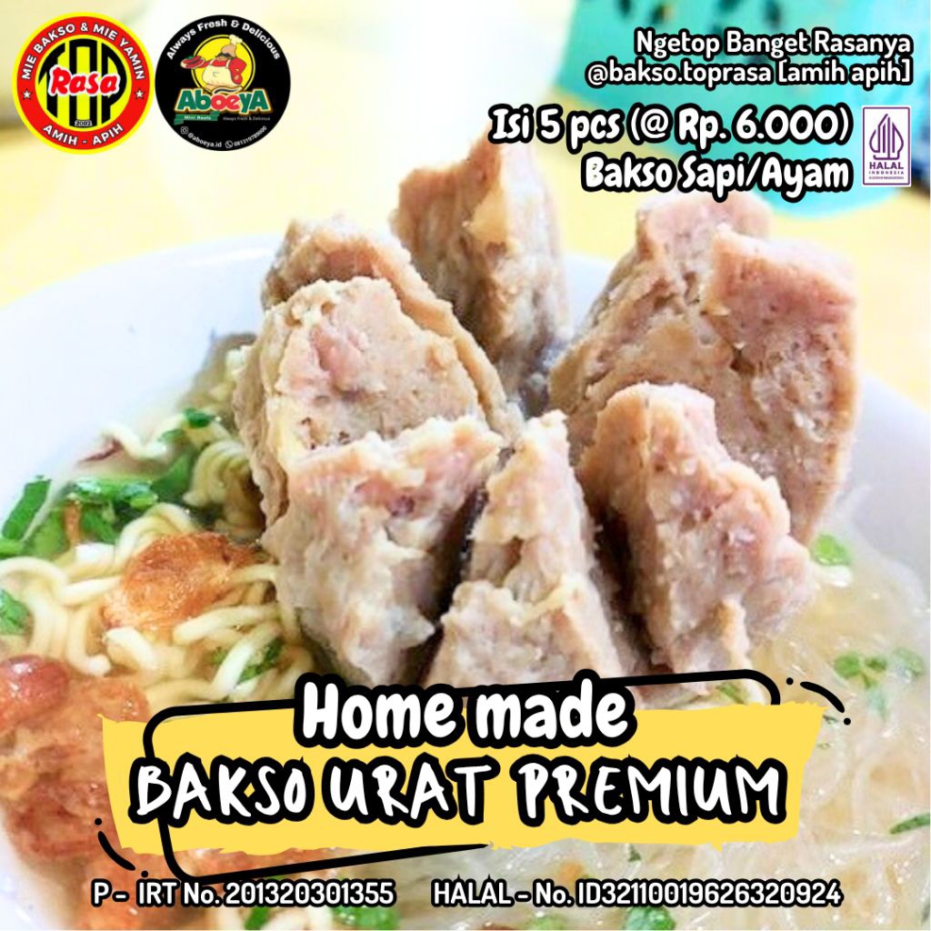 

Frozen Bakso Urat Premium Besar Bakso Daging Sapi/Ayam Besar Urat Premium [isi 5pcs]
