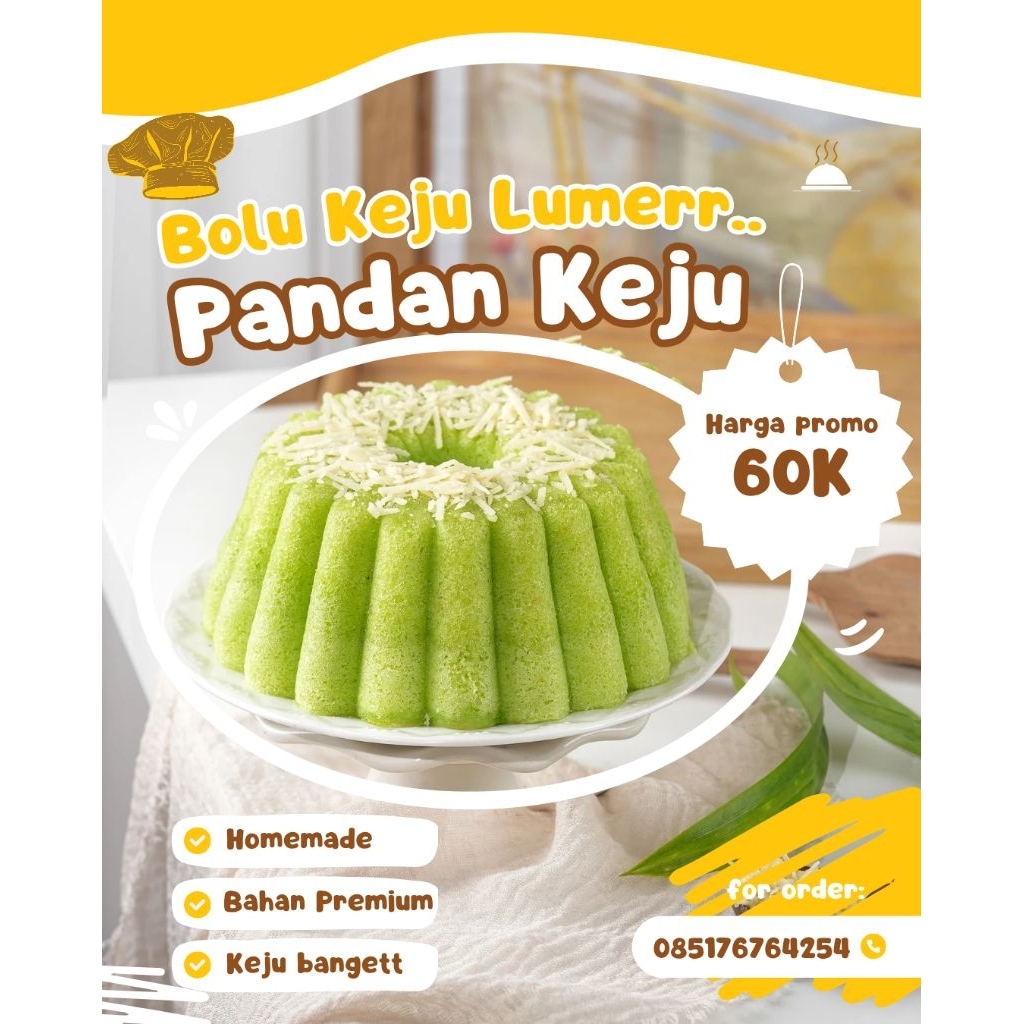 

Bolu Keju Lumer Pandan Keju