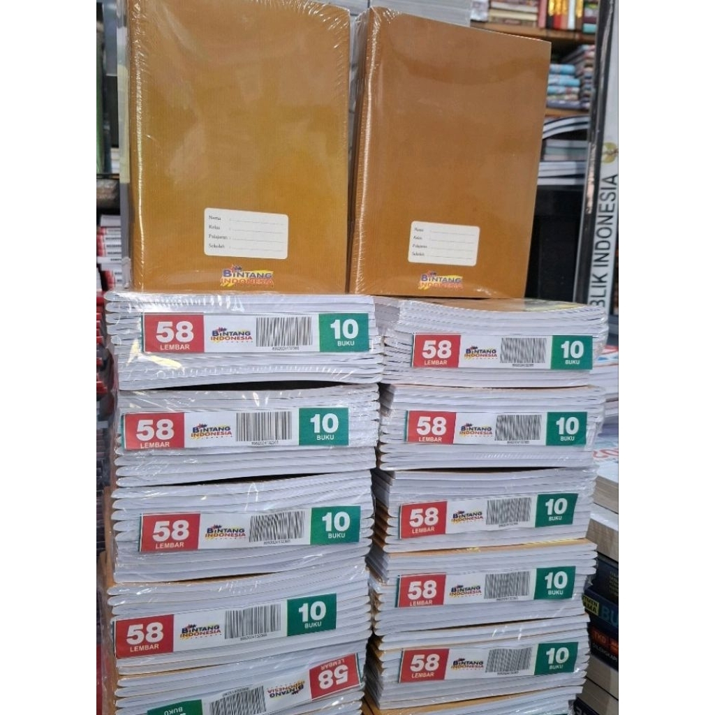 

Promo BUKU TULIS UKURAN A5 (16 X21 ) 58LEMBAR CAVER SAMPUL Coklat (BINTANG INDONESIA )
