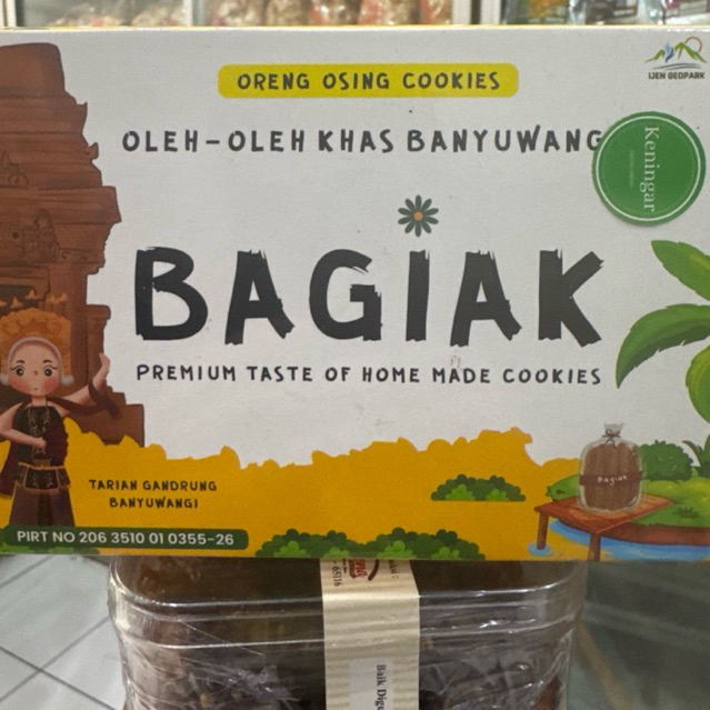 

kue bagiak khas Banyuwangi kemasan dos