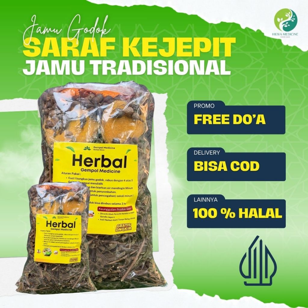 

JAMU SARAF KEJEPIT PALING MANJUR / JAMU HERBAL SARAF KEJEPIT / JAMU GODOK