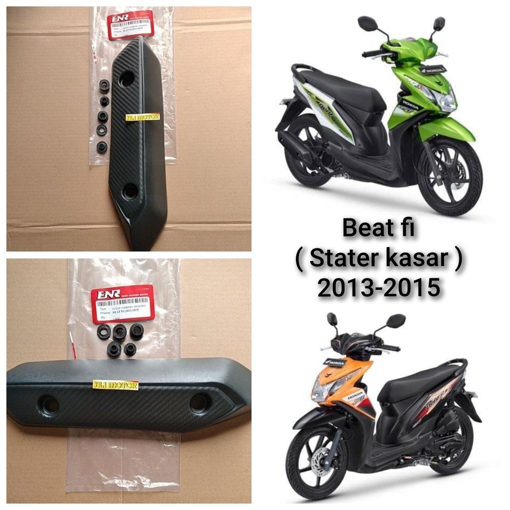 Pelindung knalpot cover tutup knalpot beat fi 2013-2015 sudah ada seal + bus besi tinggal pasang ori