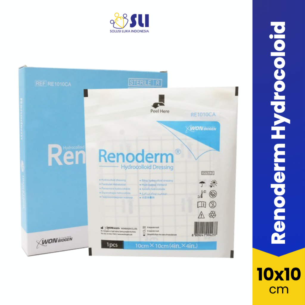 HYDROCOLLOID DRESSING 10CM x 10CM - RENODERM | DRESSING PENGHILANG BEKAS LUKA