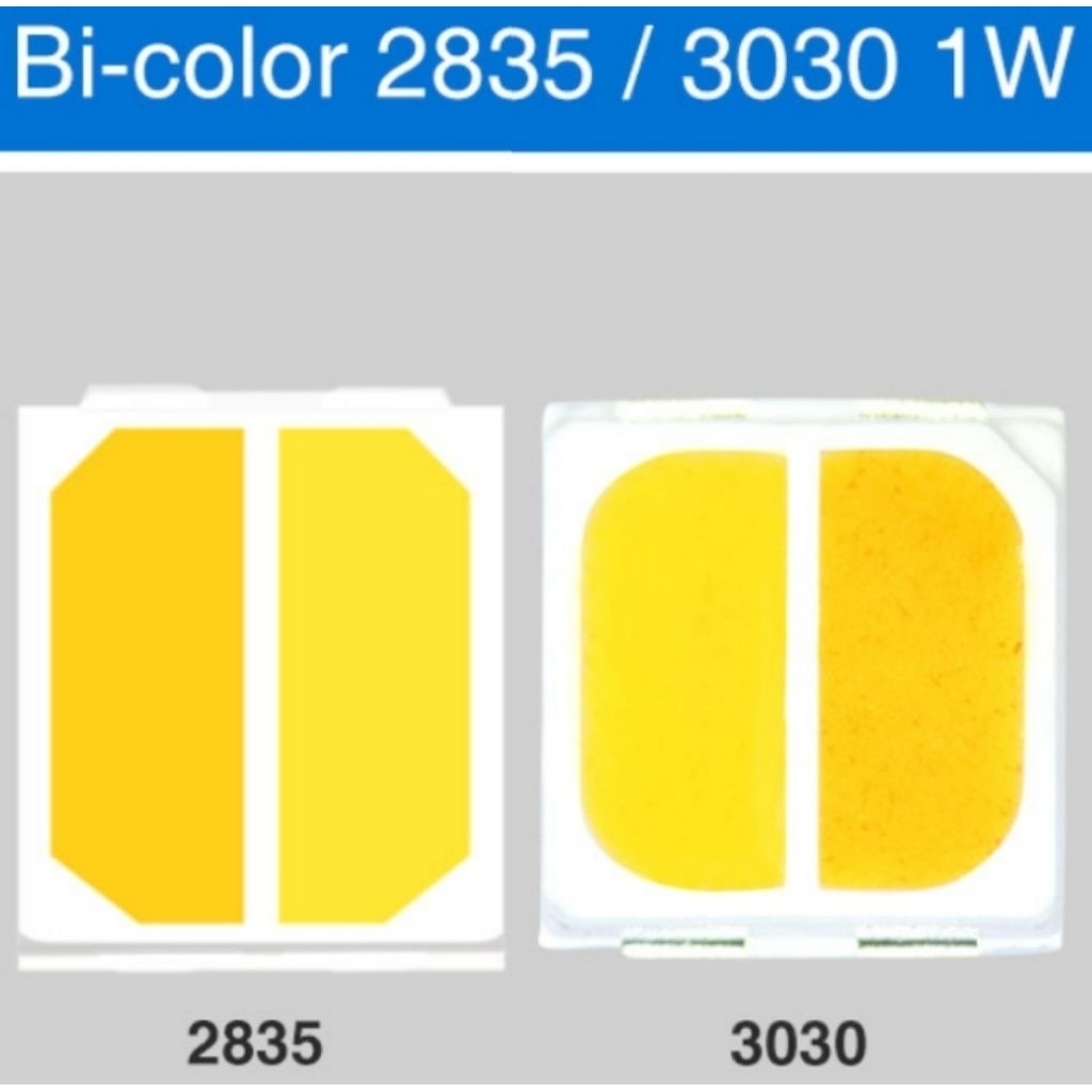 smd led chip 2835 9v 2 warna 0.5w 2700&6500k/10biji