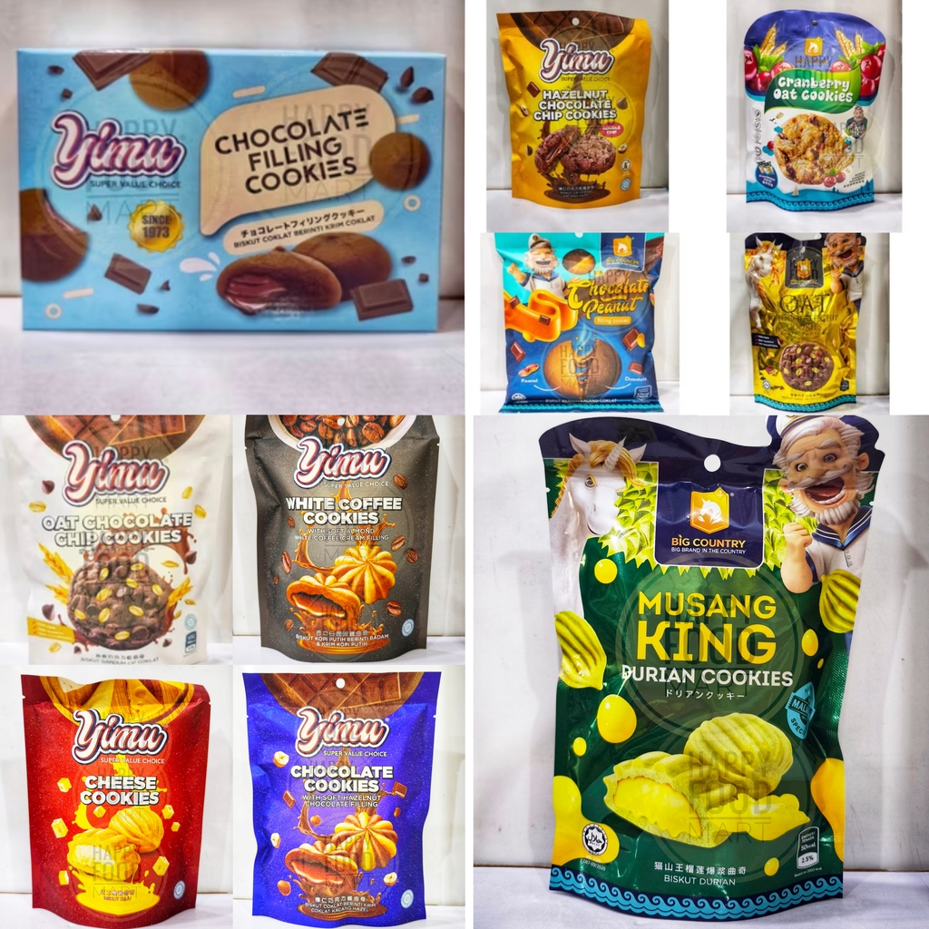 

[HALAL] BIG COUNTRY YIMU OAT CHOCOLATE CHIP COOKIES/CRANBERRY OAT COOKIE/CHOCO PEANUT COOKIES/BISKUIT GANDUM CIP COKLAT/KUKIS ISI COKLAT KACANG/CEMILAN SEHAT