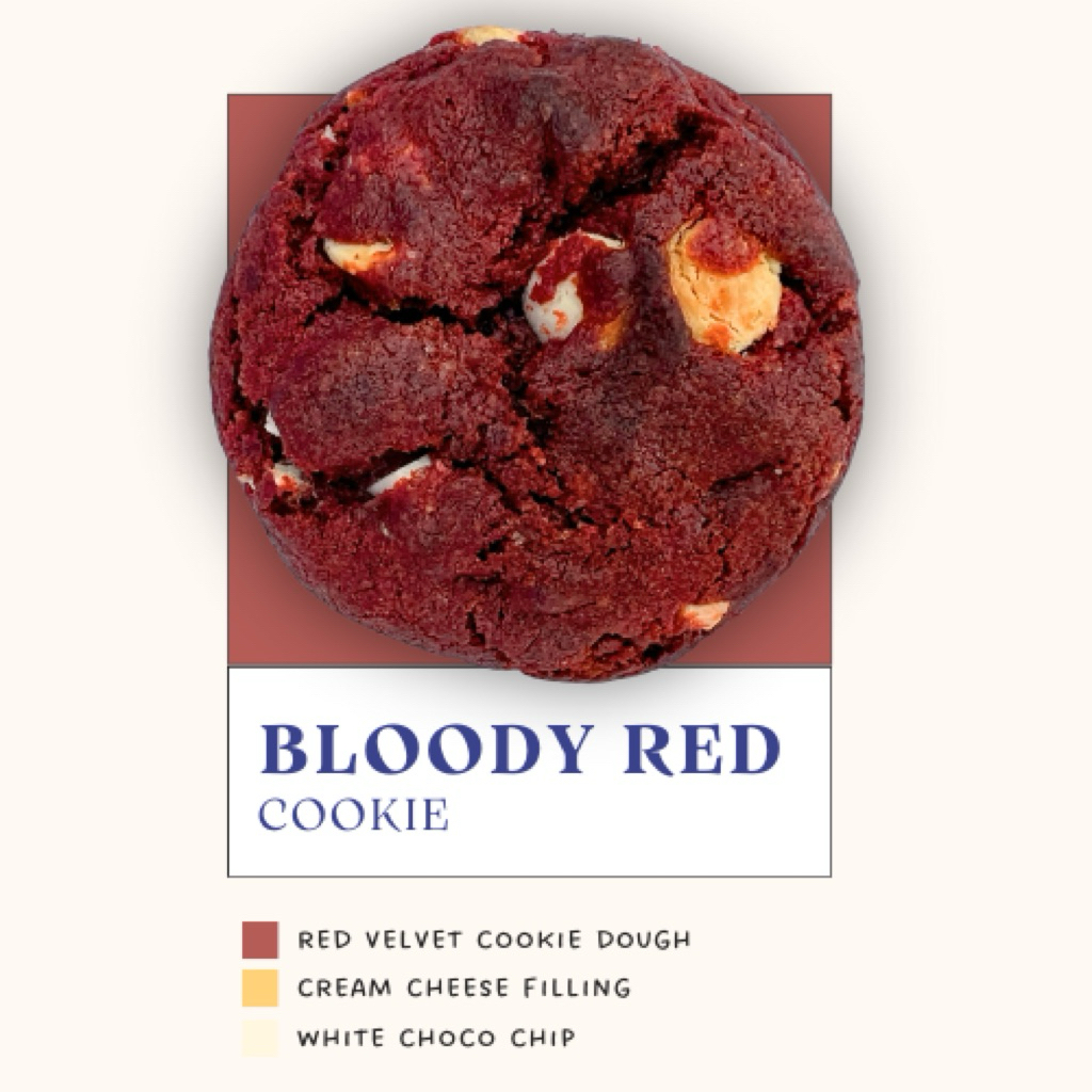 

BLOODY RED // Redvelvet COOKIE — Thick Soft Cookies by.Offbites | 100% premium ingredients