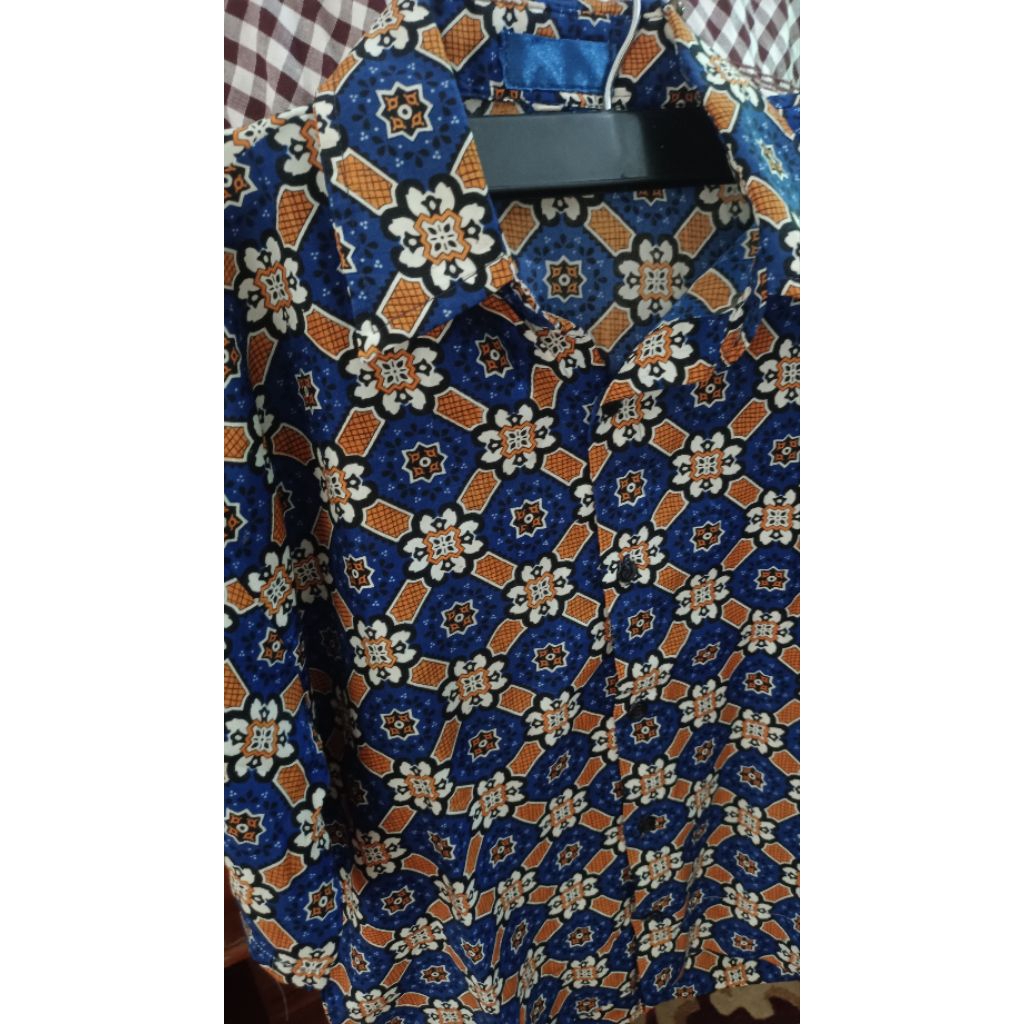 pl Kemeja batik cowk tanggung bahan licin