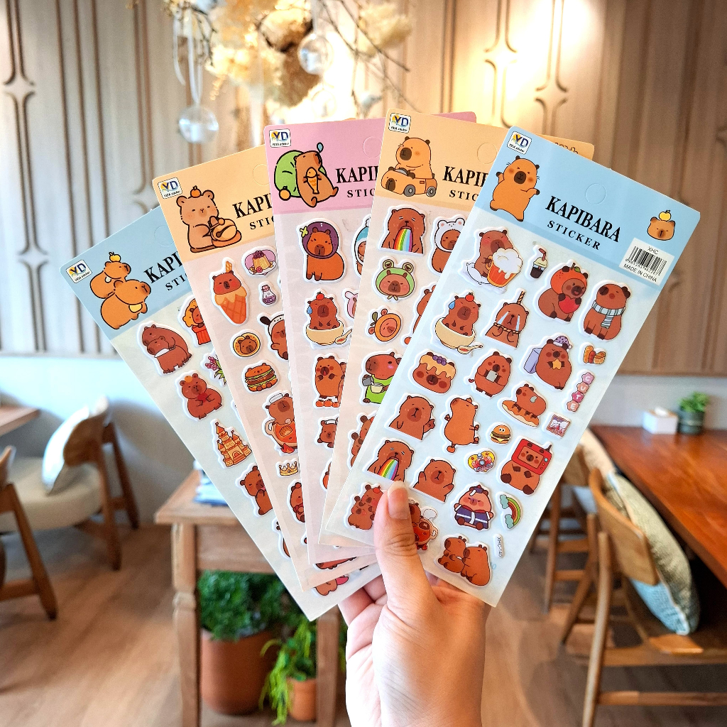 

[XHC] Gambar Tempel Sticker Timbul Stiker Anak Karakter Kartun Capybara