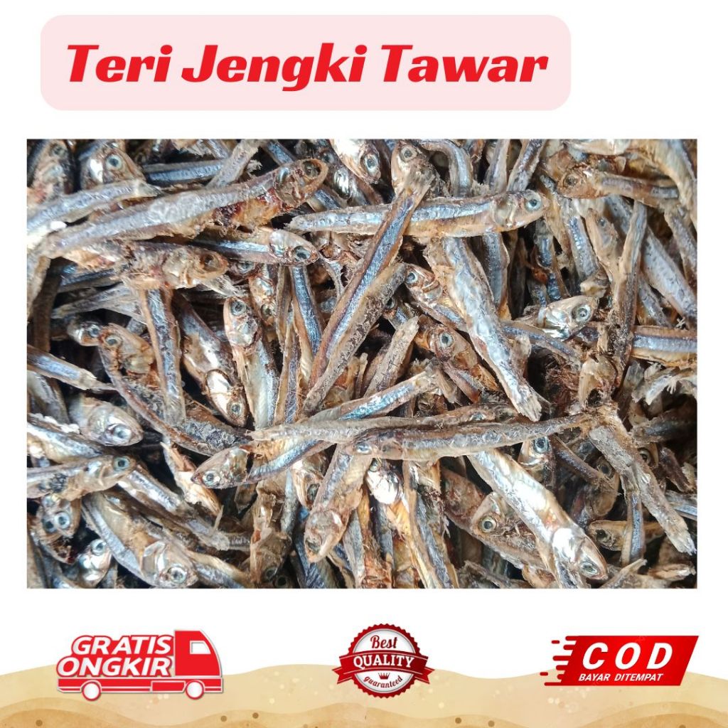 

TERI JENGKI TAWAR 1 KG PREMIUM IKAN ASIN TERMURAH FOOD