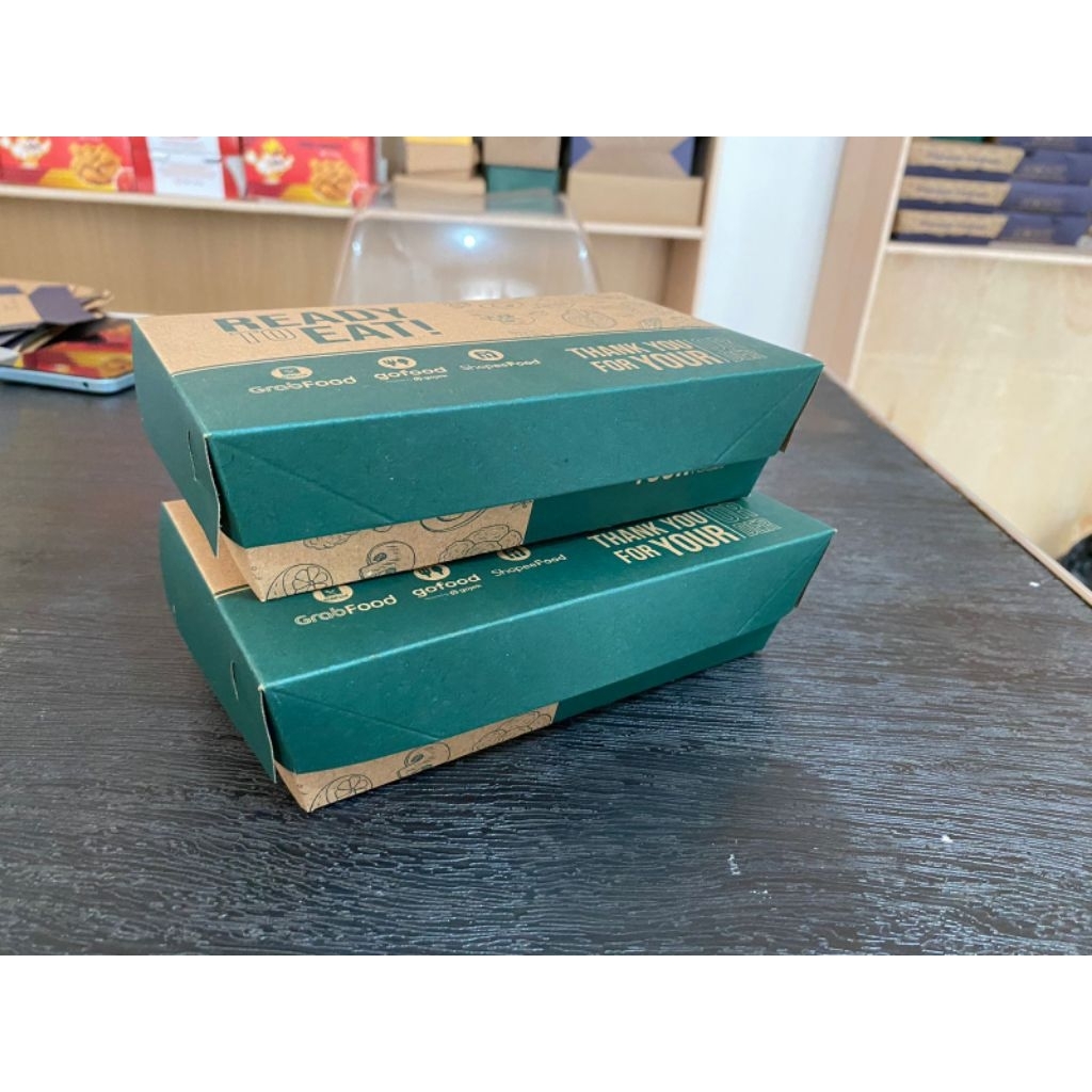 Paper Lunch Box Size S Kertas Kemasan Makanan Laminasi Lembaran Murah Untuk Makan Take Away Box Dims