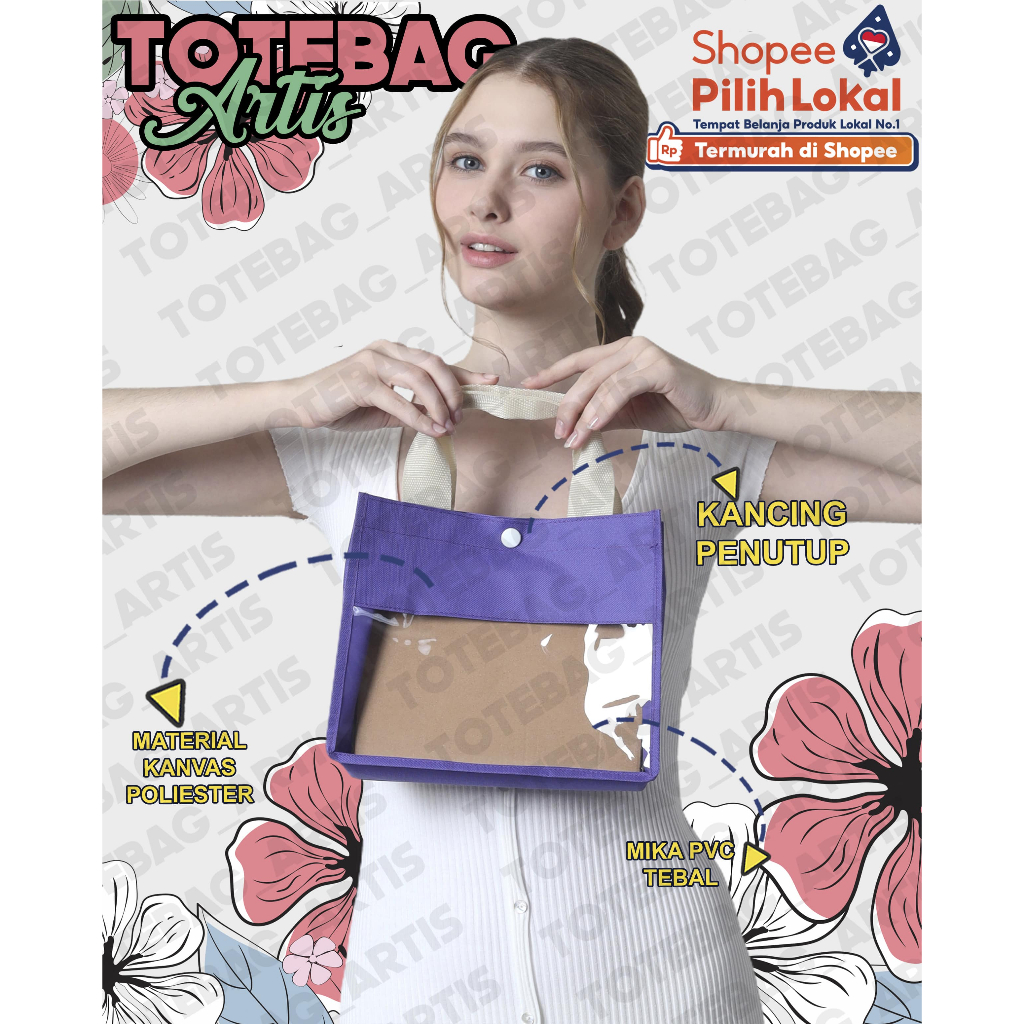 TOTEBAG ARTIS-TAS HAMPERS BRIDESMAID-TAS KUE-TAS ULANGTAHUN-TOTEBAG MIKA