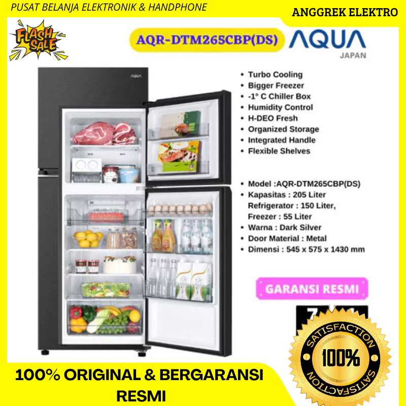 Kulkas Aqua 2 Pintu 265CB Kulkas 2 Pintu Aqua Kulkas Dua Pintu FREE BANDAR LAMPUNG ONNGKIR