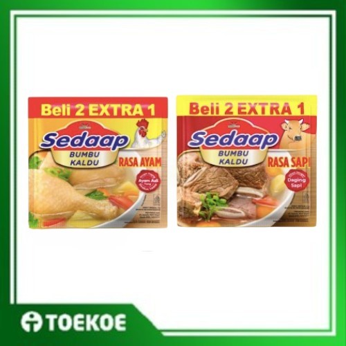 

TOEKOE Sedaap Bumbu Kaldu 9gr x 12pcs (1 Renceng) / Sedaap Kaldu Ayam Sapi
