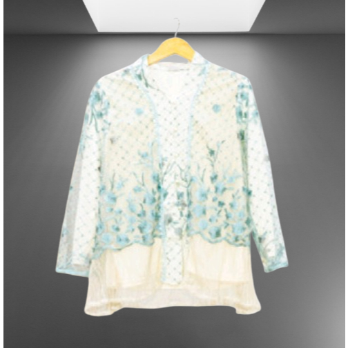 Blouse Brukat Motif Bunga