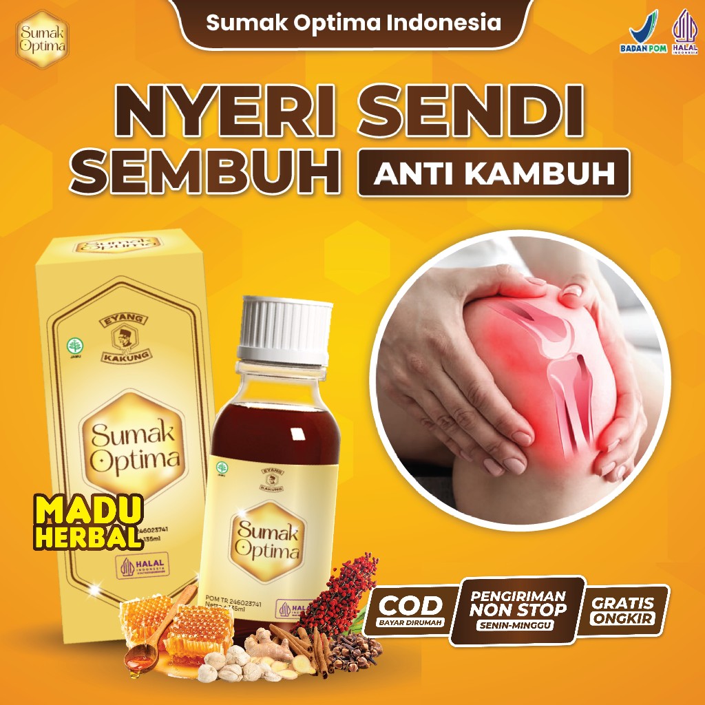 

F_daybose - Sumak Optima Madu Herbal Asli 135ml Atasi Nyeri Lutut Sendi Radang Cedera BPOM