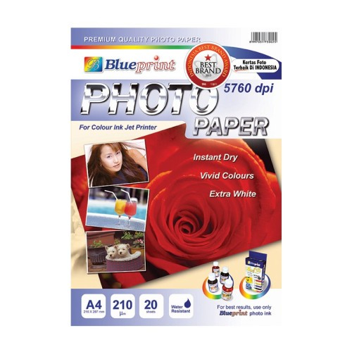 

Blueprint Glossy Photo Paper A4 GPA4190 - 210gsm 5760dpi