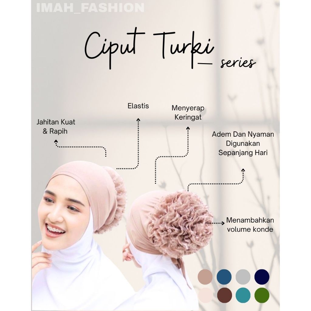 INNER TURKI KONDE BRUKAT NINJA TALI/ CIPUT TURKEY CEPOL KAOS BASIC/ DALEMAN HIJAB / INNER TURKI/INNE