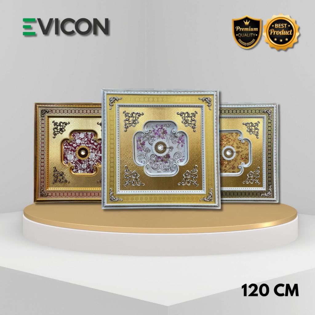 VICON FITTING LAMPU ORNAMEN PERSEGI 120CM / PITING LAMPU ORNAMEN KOTAK BESAR UKURAN 120CM PLAFON