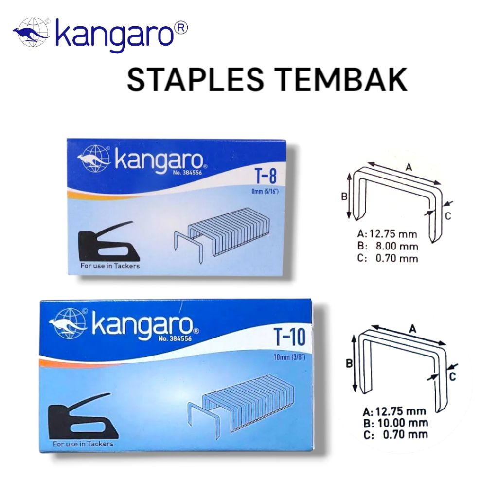 

STAPLES TEMBAK KANGARO T-8 / T-10 (DOS KECIL)