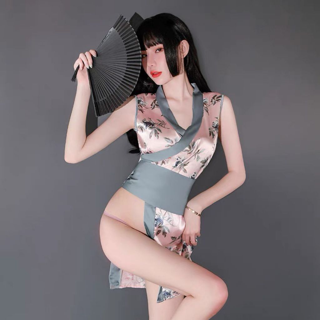 sexy lingerie sexy Japanese costum cosplay kimono sexy satin