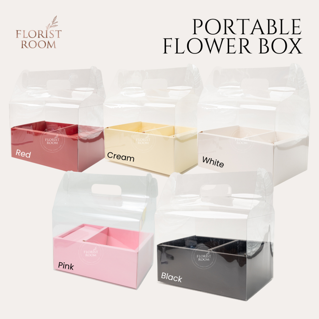 

Box Saja - Transparent Portable Flower Box - Kotak Bunga - Kue