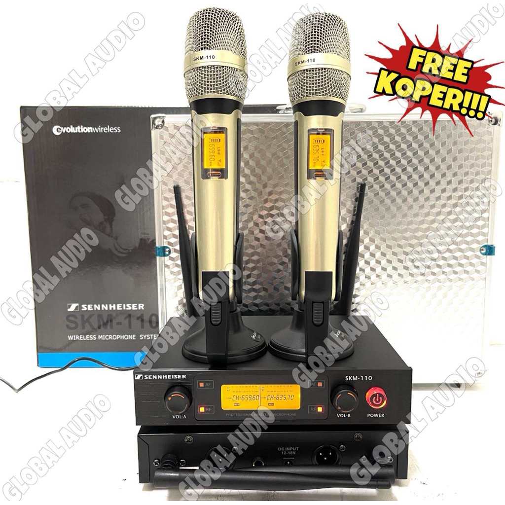 Mic Wireless Sennheiser SKM 110 Free Koper Microphone Wireless Sennheiser Skm110 Bagus ( Bisa COD )
