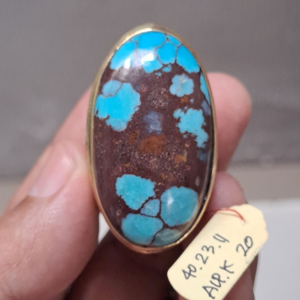 CINCIN PIRUS MESIR JUMBO UNIK URAT MERAH FANCY BLUE