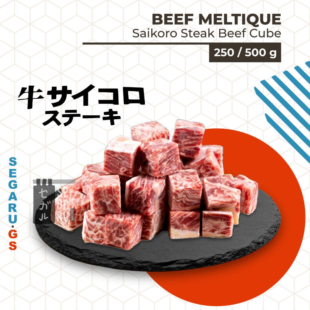 

Saikoro Beef Steak Meltique | Daging Sapi Saikoro Meltik