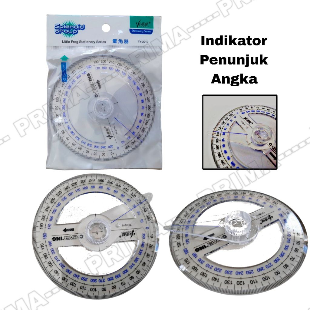 

PENGGARIS BUSUR 360° (PANJANG 10CM) PLUS INDIKATOR / PENGGARIS BUSUR PLASTIK