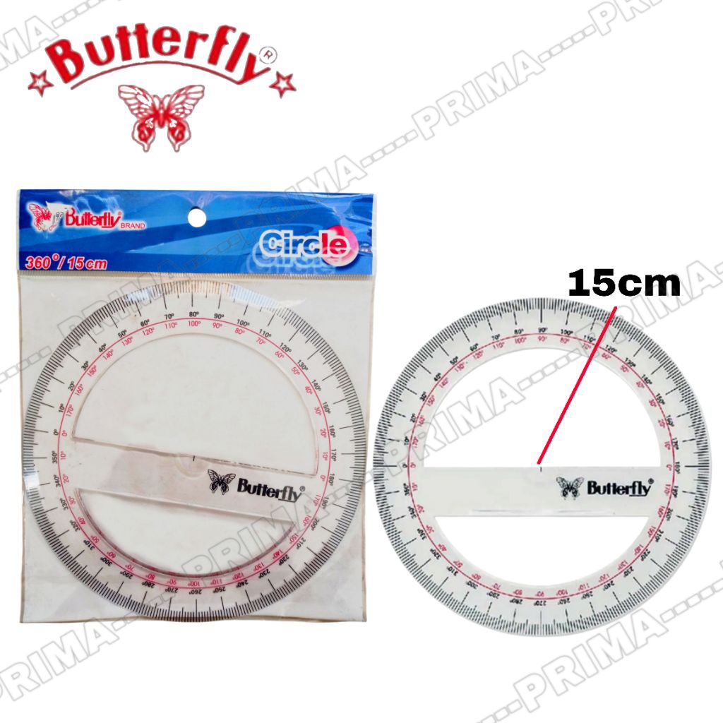 

PENGGARIS BUSUR BUTTERFLY 360° (PANJANG 15CM) / PENGGARIS BUSUR PLASTIK