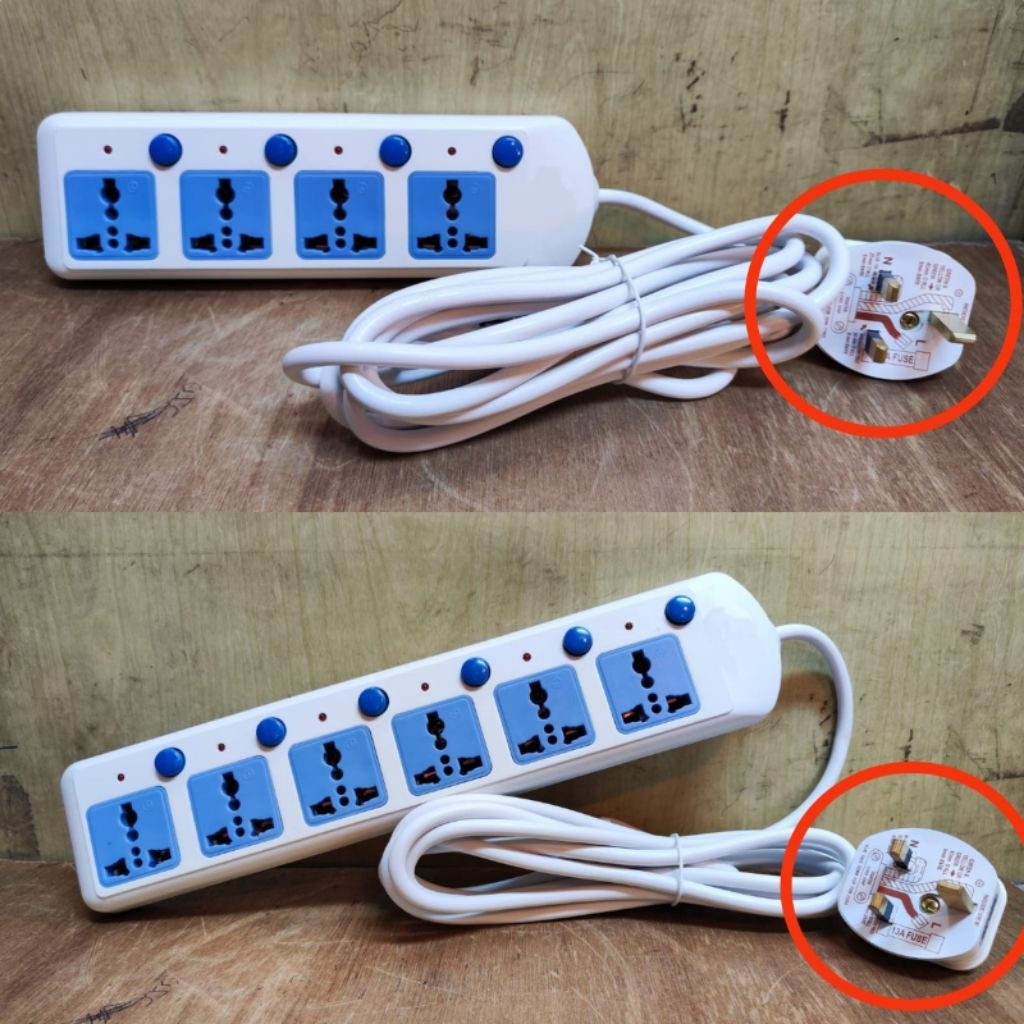 PHILMAX Extension Multi StopKontak kaki3 Stop Kontak Universal Extension Cable British