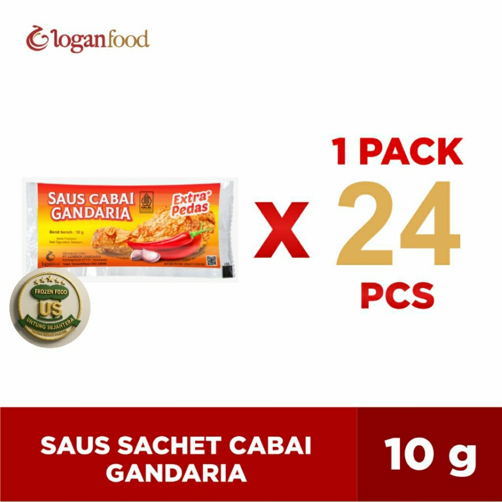 

Gandaria Foil Saus Sambal Kemasan sachet kemasan pack 24pcs Gandaria Saos Sambal Ekstra Pedas Gandaria Foil Saos saset xtra pedas saos Sambal saset